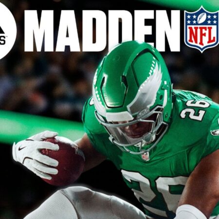 Saquon Barkley dos Eagles na Capa do Madden NFL 26