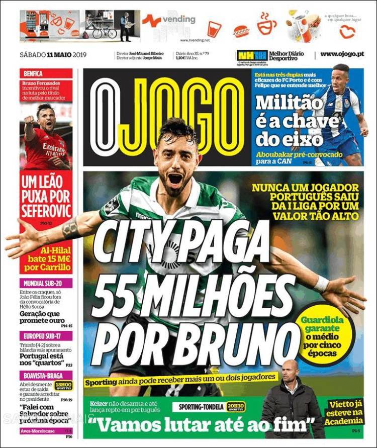 Preview Revista de Imprensa: As Manchetes Desportivas de Hoje